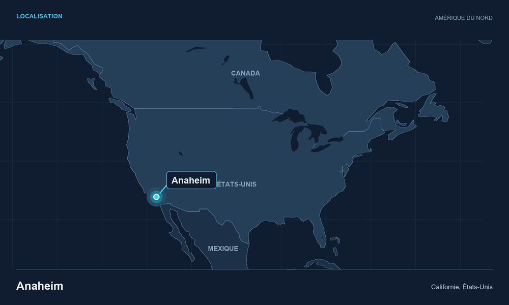 Localisation Anaheim